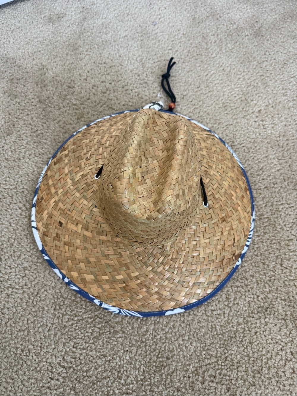 Chillmeister Floral Blue Straw Hat